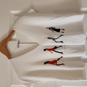 Zara cropped V-neck knit top